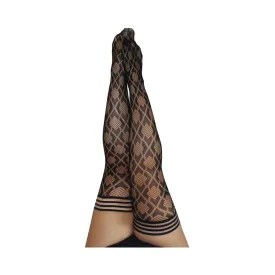 Kixies Elle Black Fishnet Diamond Size C