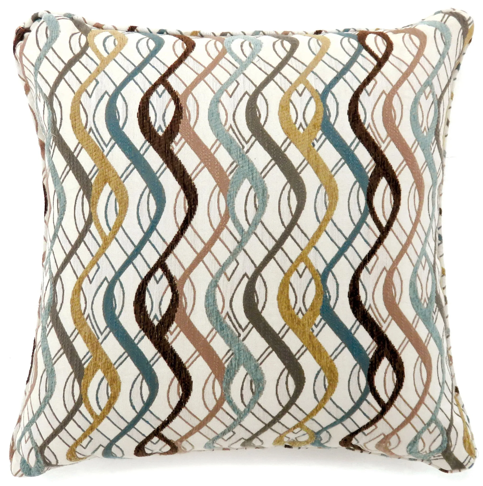 Leandra Wavy Print Throw Pillow (Set of 2)