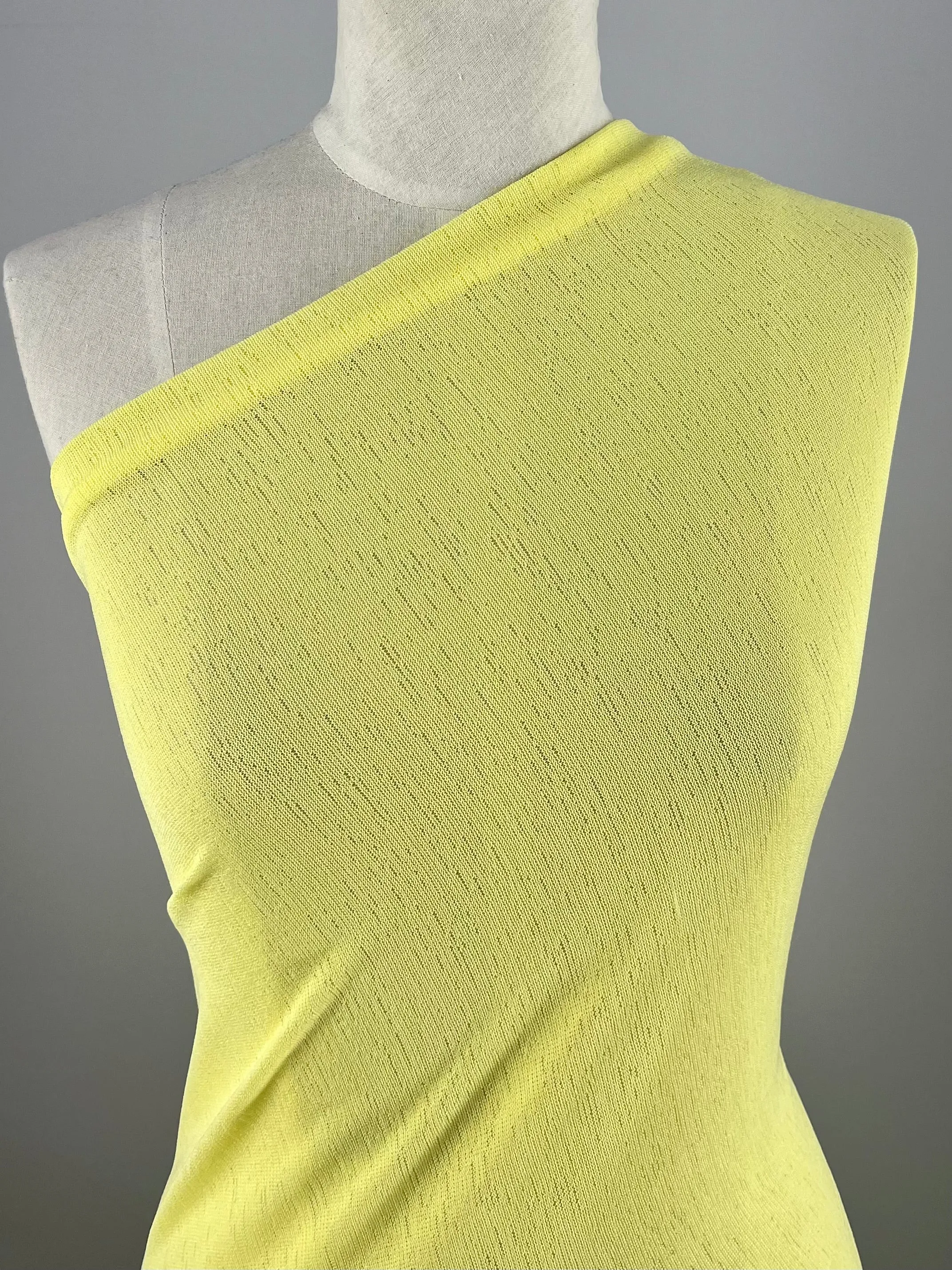 Lightweight Slub Jersey - Lemon - 150cm