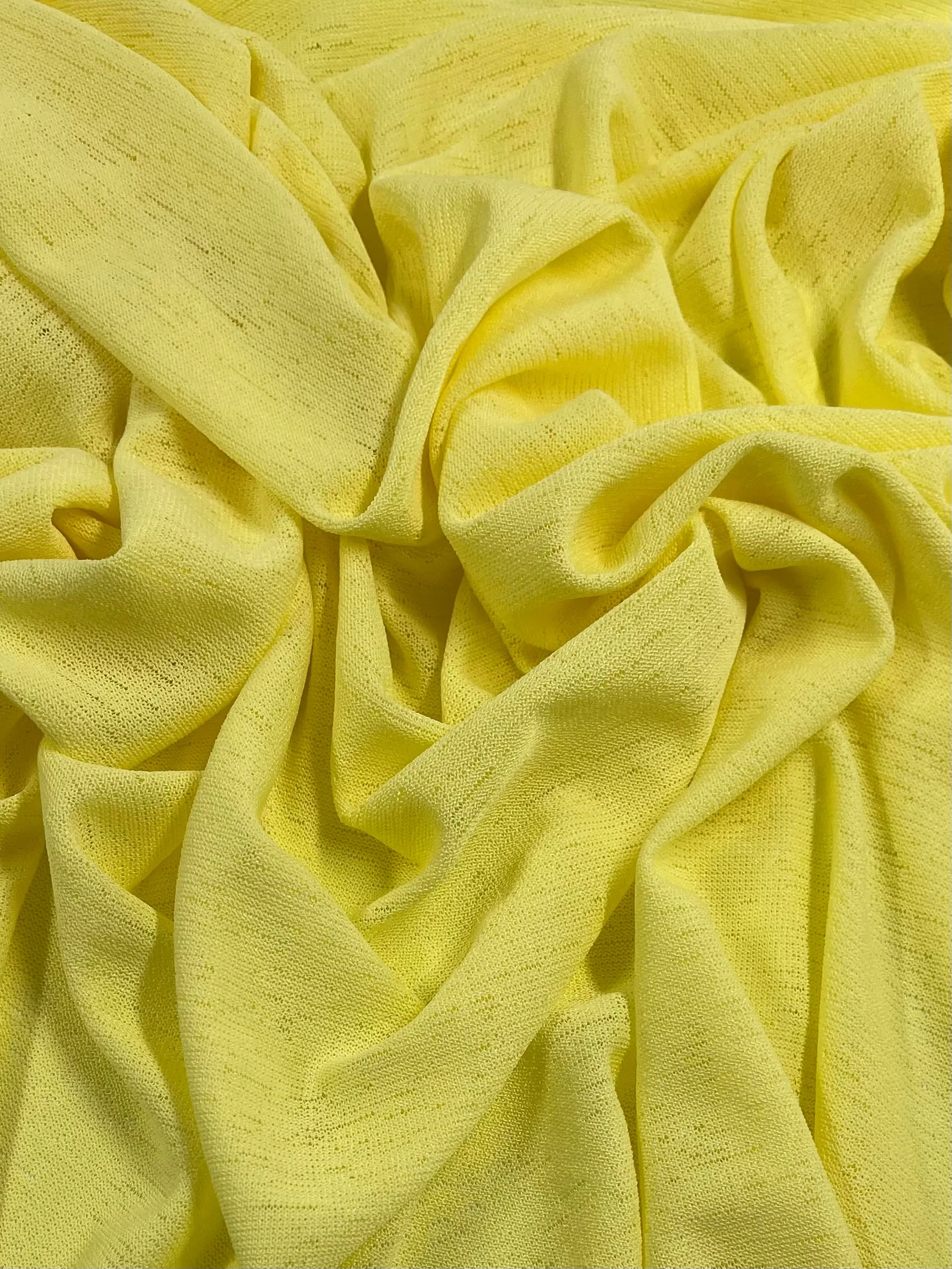 Lightweight Slub Jersey - Lemon - 150cm