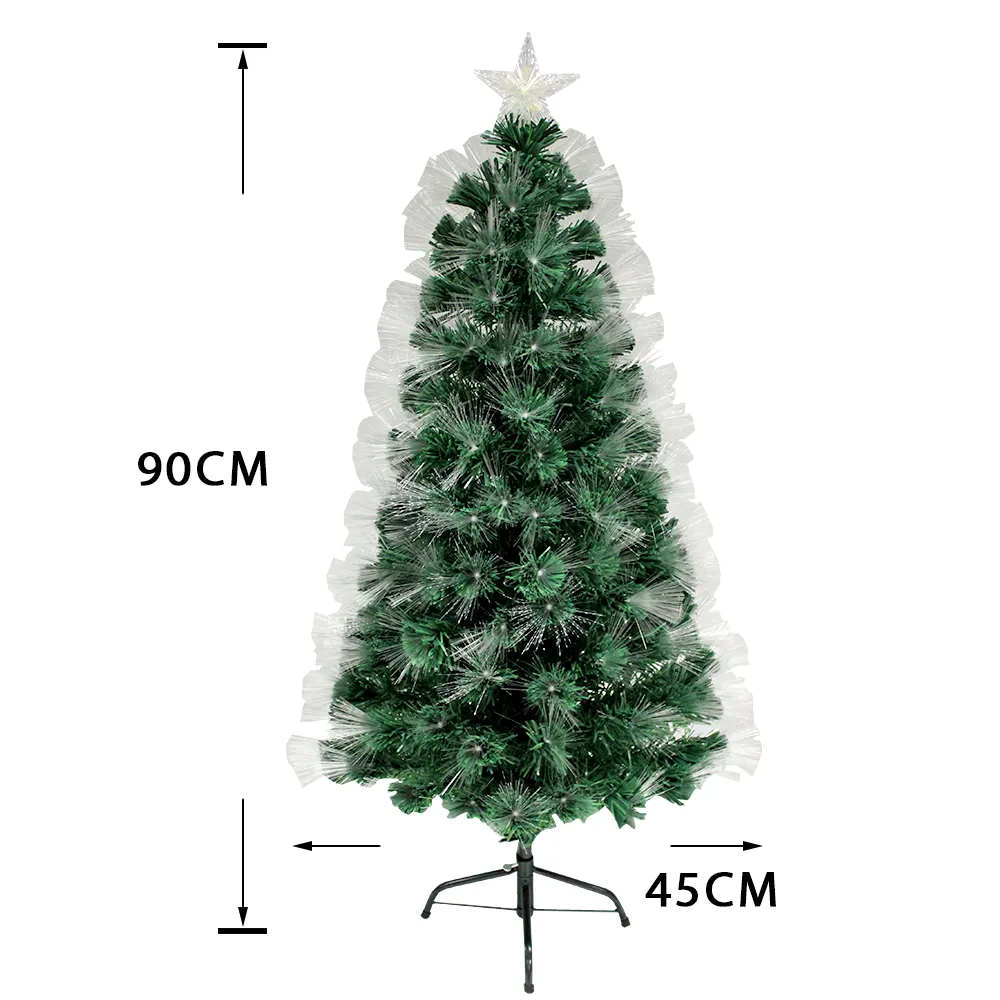 Long Optic Fibres Christmas Tree Pre-Lit Ultra-Bright Multicolor LED Lights