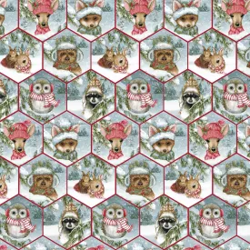 Magical Menagerie | Multi Honeycomb by Grace Violet Designs for Henry Glass | 1364-78