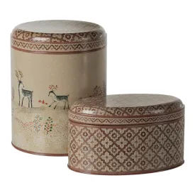 Maileg Metal box, Winter wonderland - 2 pcs set