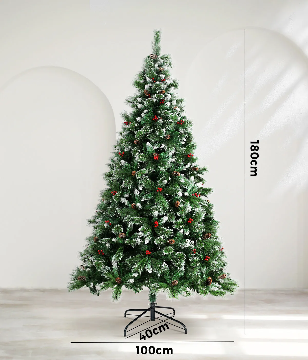 Mazam Christmas Tree 1.8M 6FT Xmas Trees Green with Ornaments Decorations