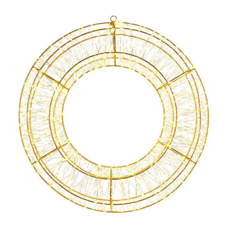 Micro LED Gold Wreath - Medium