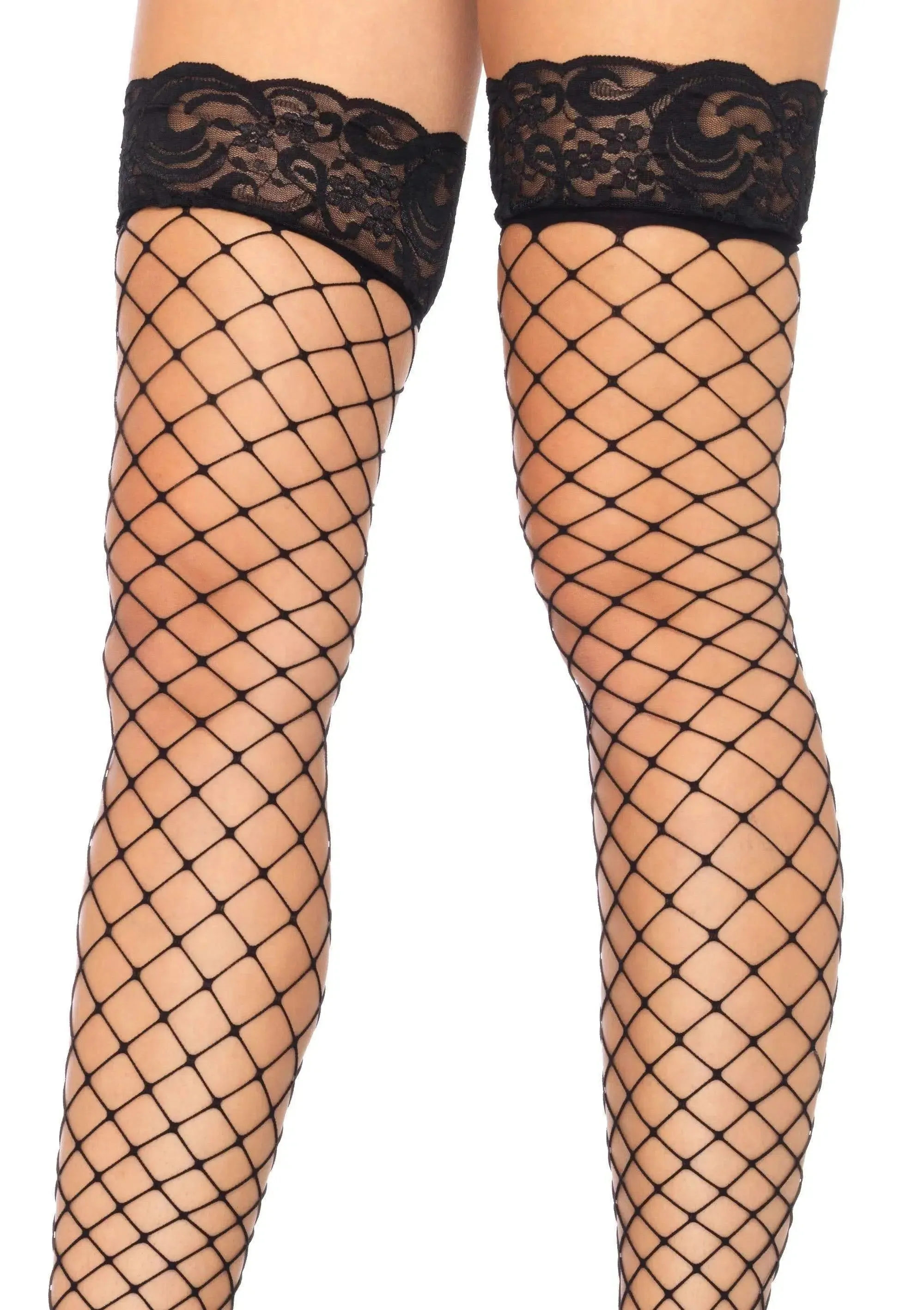 Oda Fence Net Thigh Highs