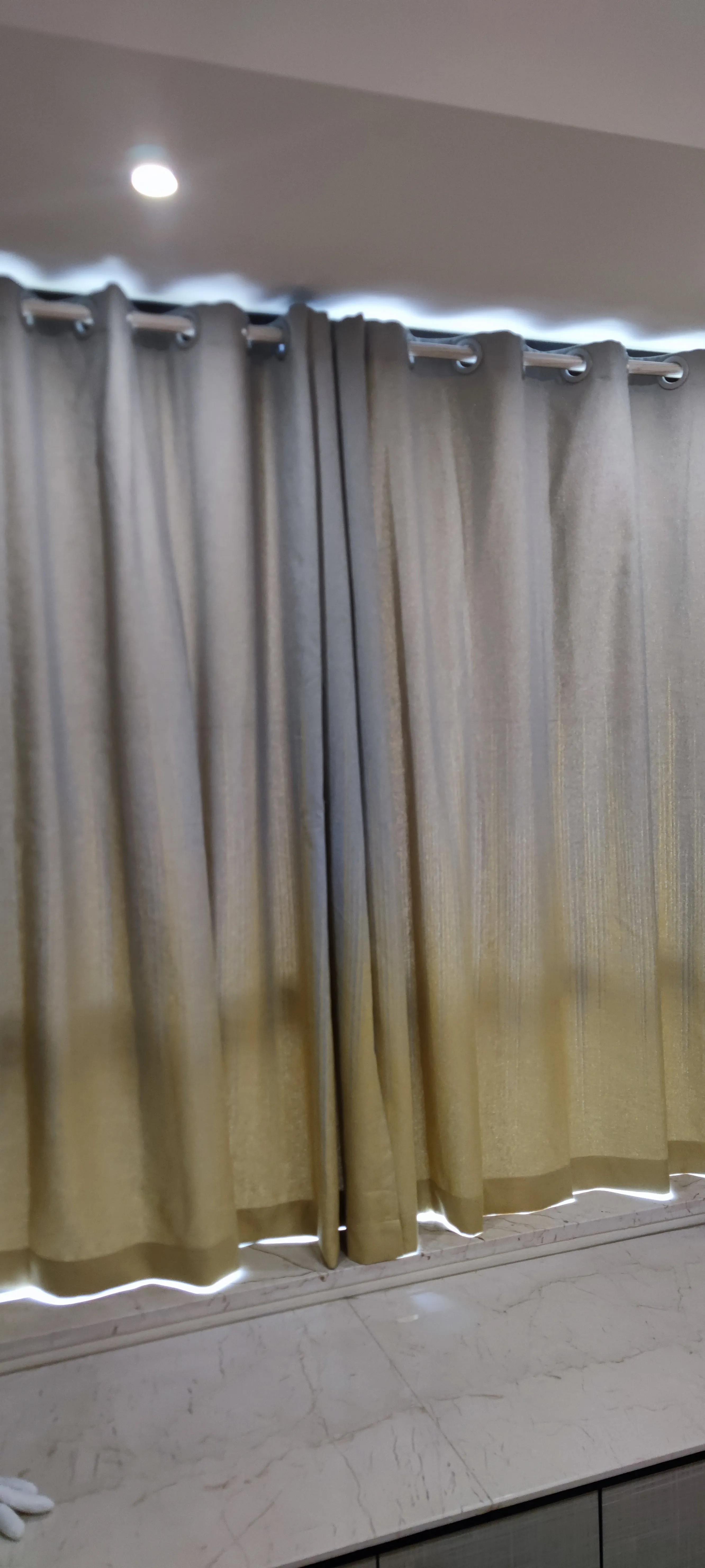 Ombre Wave Premium Linen Window Curtains Drapery