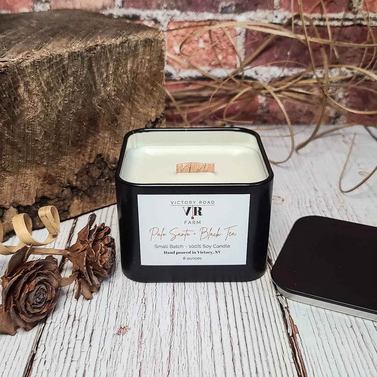 Palo Santo   Black Tea Soy Wax Candle