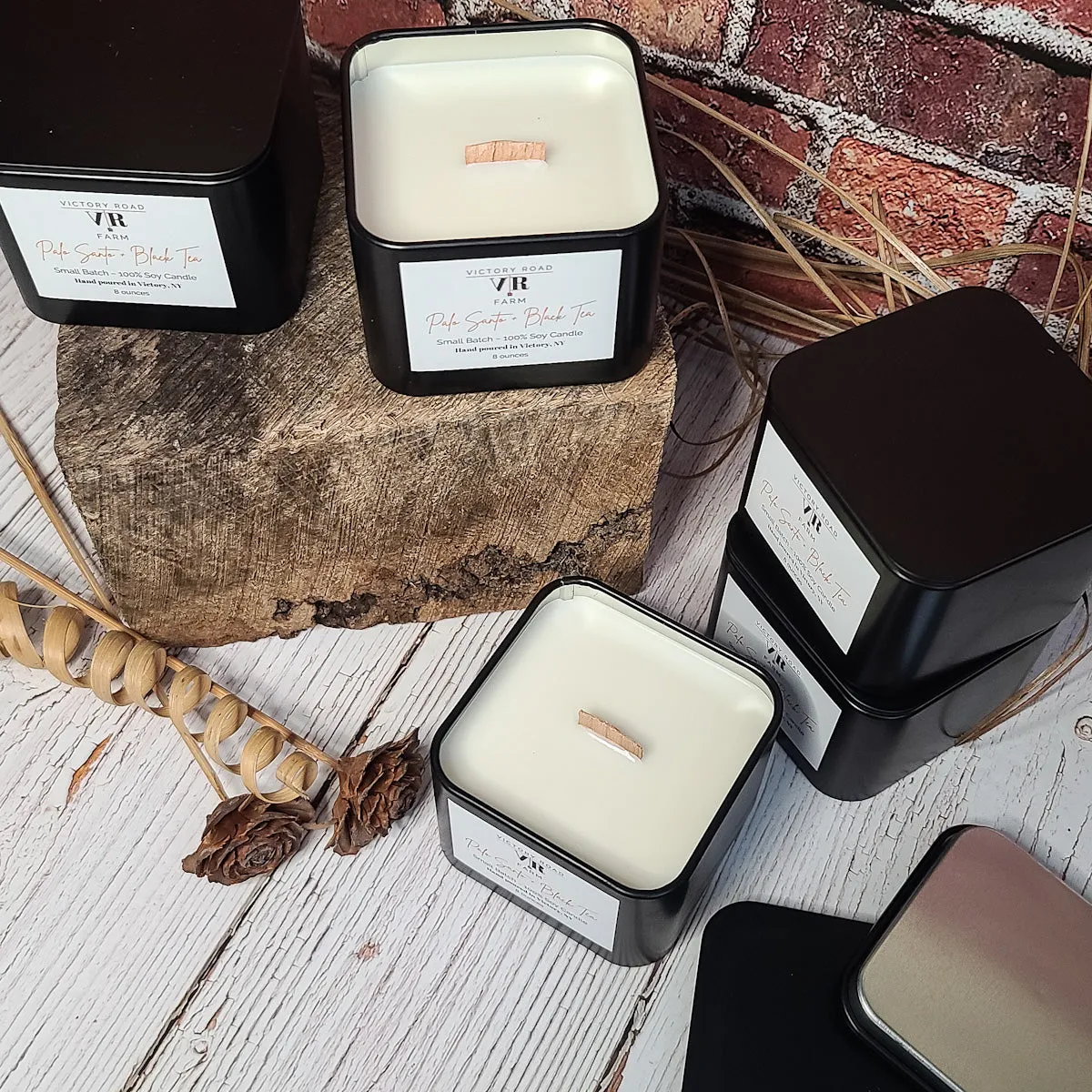 Palo Santo   Black Tea Soy Wax Candle