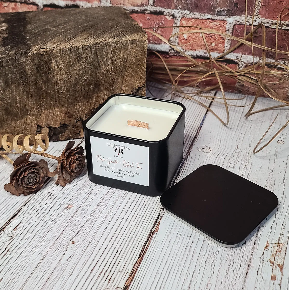 Palo Santo   Black Tea Soy Wax Candle