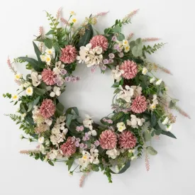 Pastel Mixed Flower Wreath