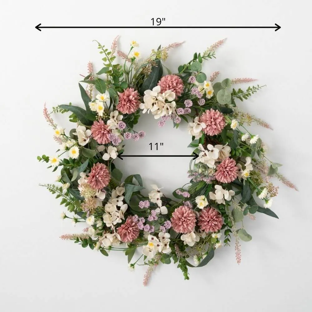 Pastel Mixed Flower Wreath