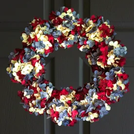 Patriotic Red White Blue Wreath