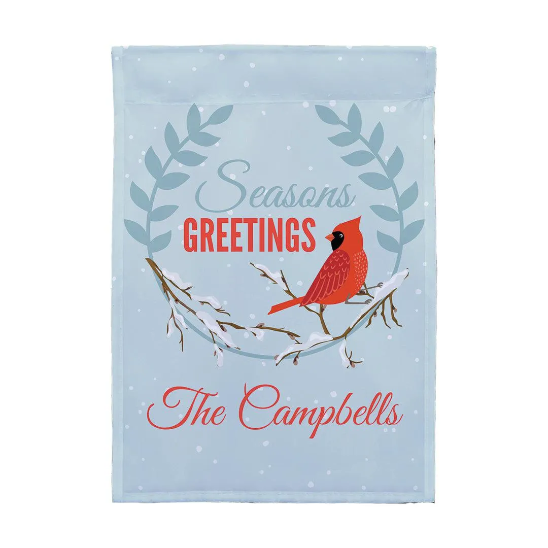 Personalized Cardinal Garden Flag