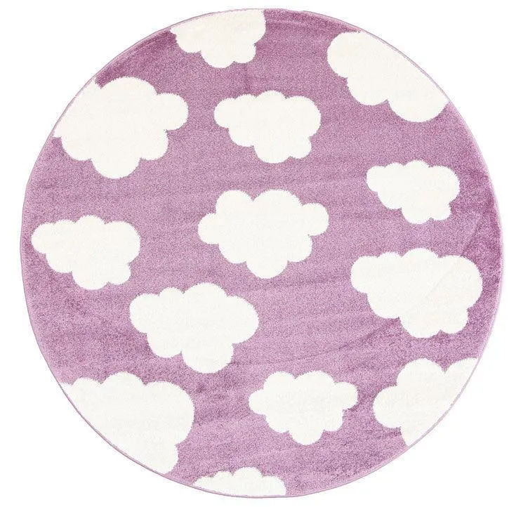 Piccolo  Pink and White Cloud Kids Rug 120x170cm