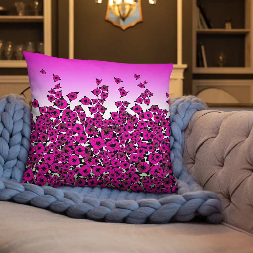 Pink Bed of Roses designer Basic Pillow by John A. Conroy