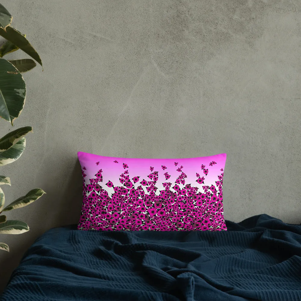 Pink Bed of Roses designer Basic Pillow by John A. Conroy