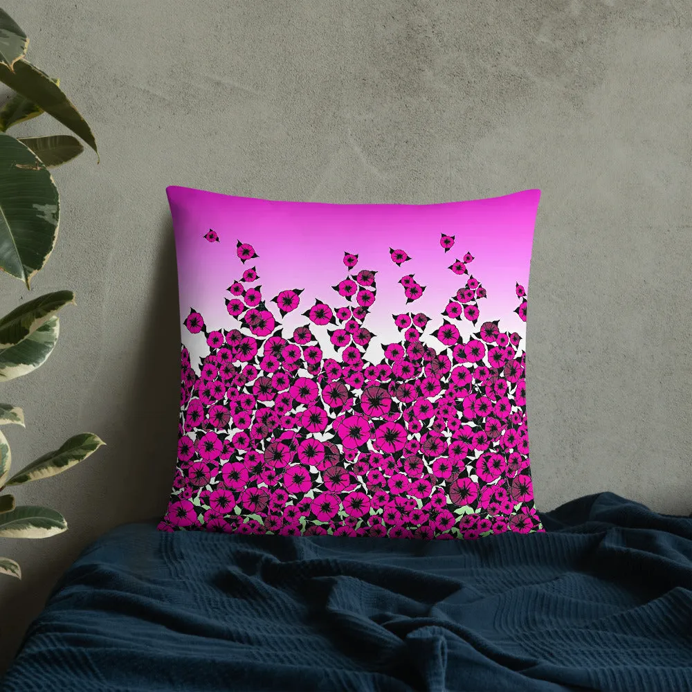 Pink Bed of Roses designer Basic Pillow by John A. Conroy