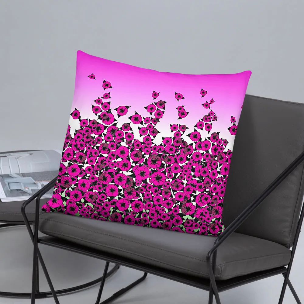 Pink Bed of Roses designer Basic Pillow by John A. Conroy