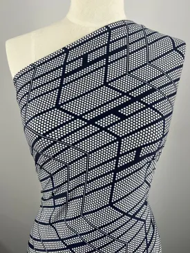 Printed Lycra - Grid - 150cm