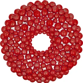 Red Ball Ornament Wreath