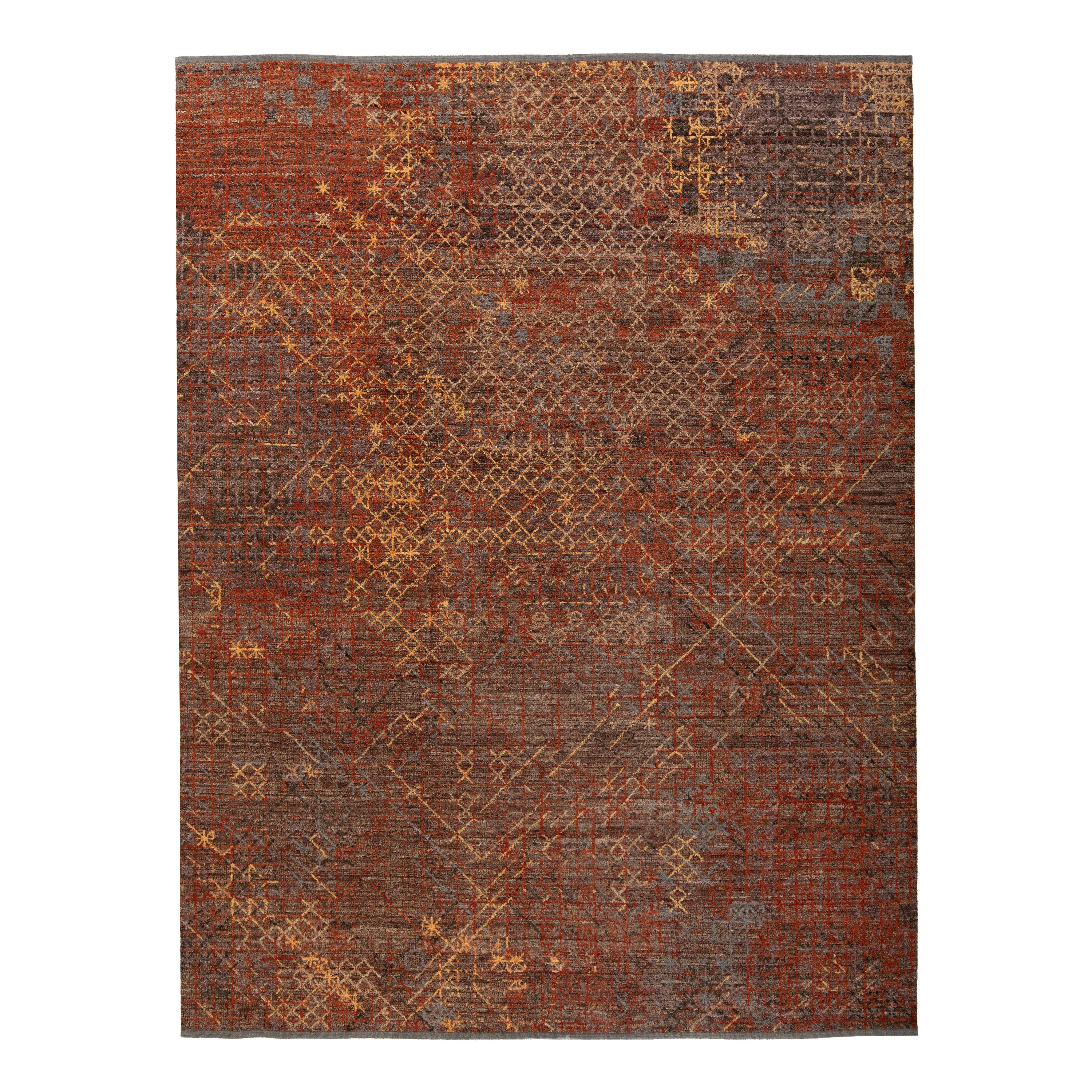 Red Stelle Contemporary Ghazni Wool Rug - 9' x 12'