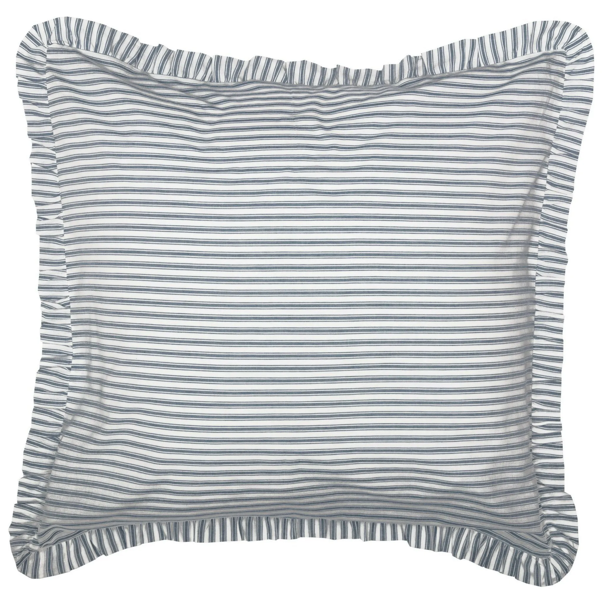 Sawyer Mill Blue Ticking Stripe Fabric Euro Sham 26x26"