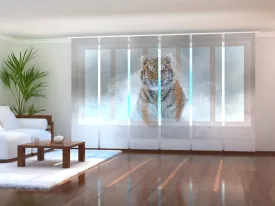 Set of 6 Sliding Panel Curtains Amur Tiger