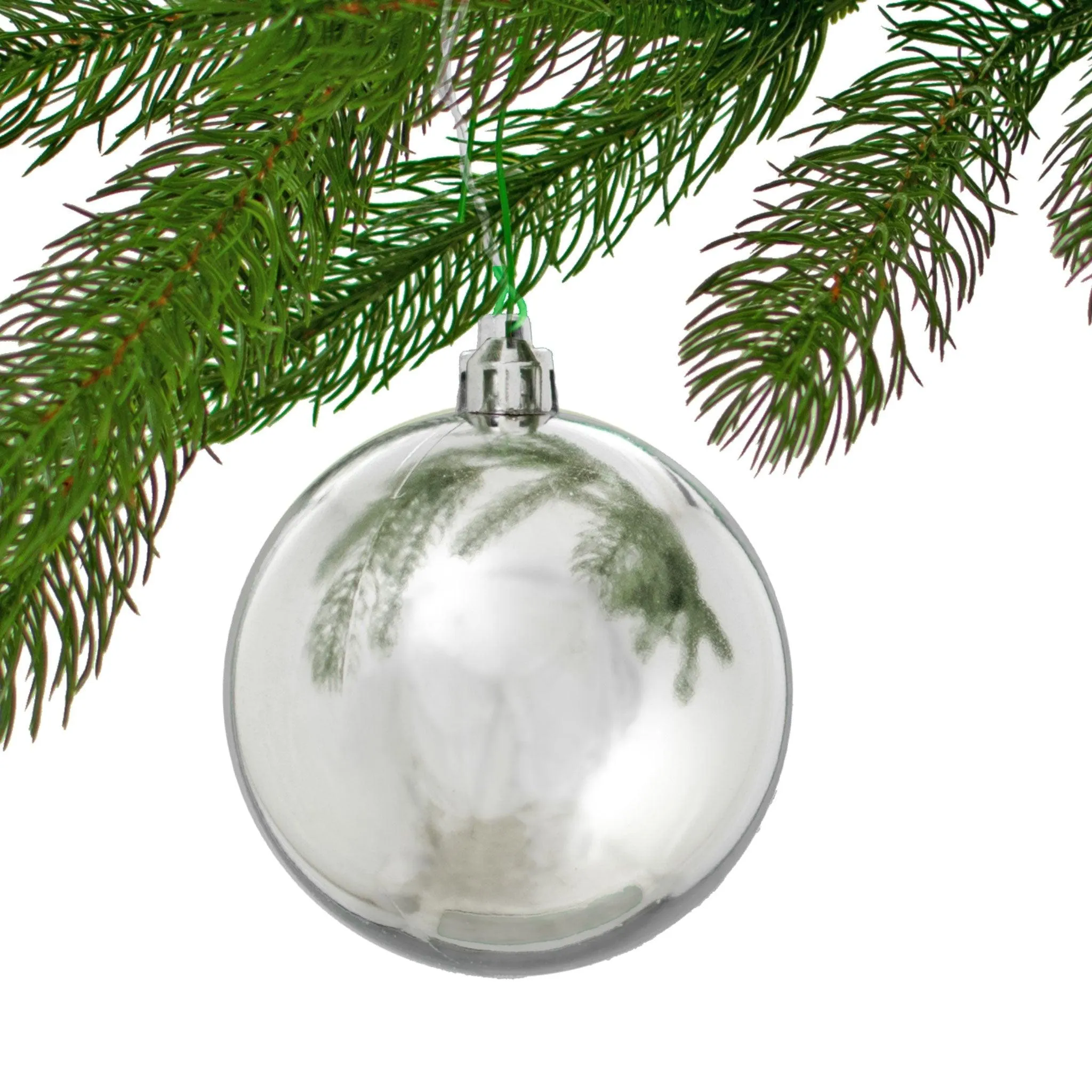 Shiny Silver Ball Ornaments