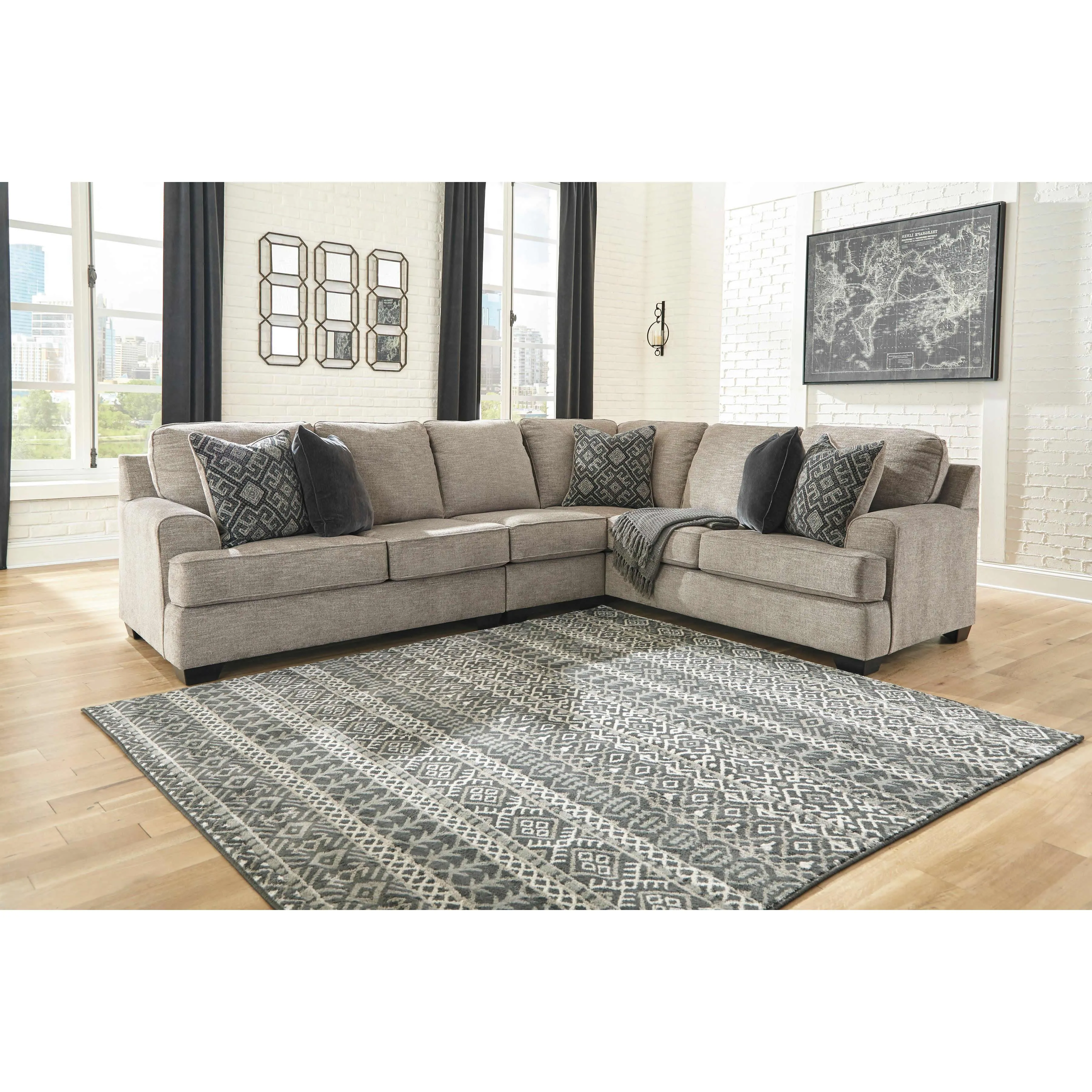 Signature Design by Ashley Bovarian Fabric 3 pc Sectional 5610355/5610346/5610349