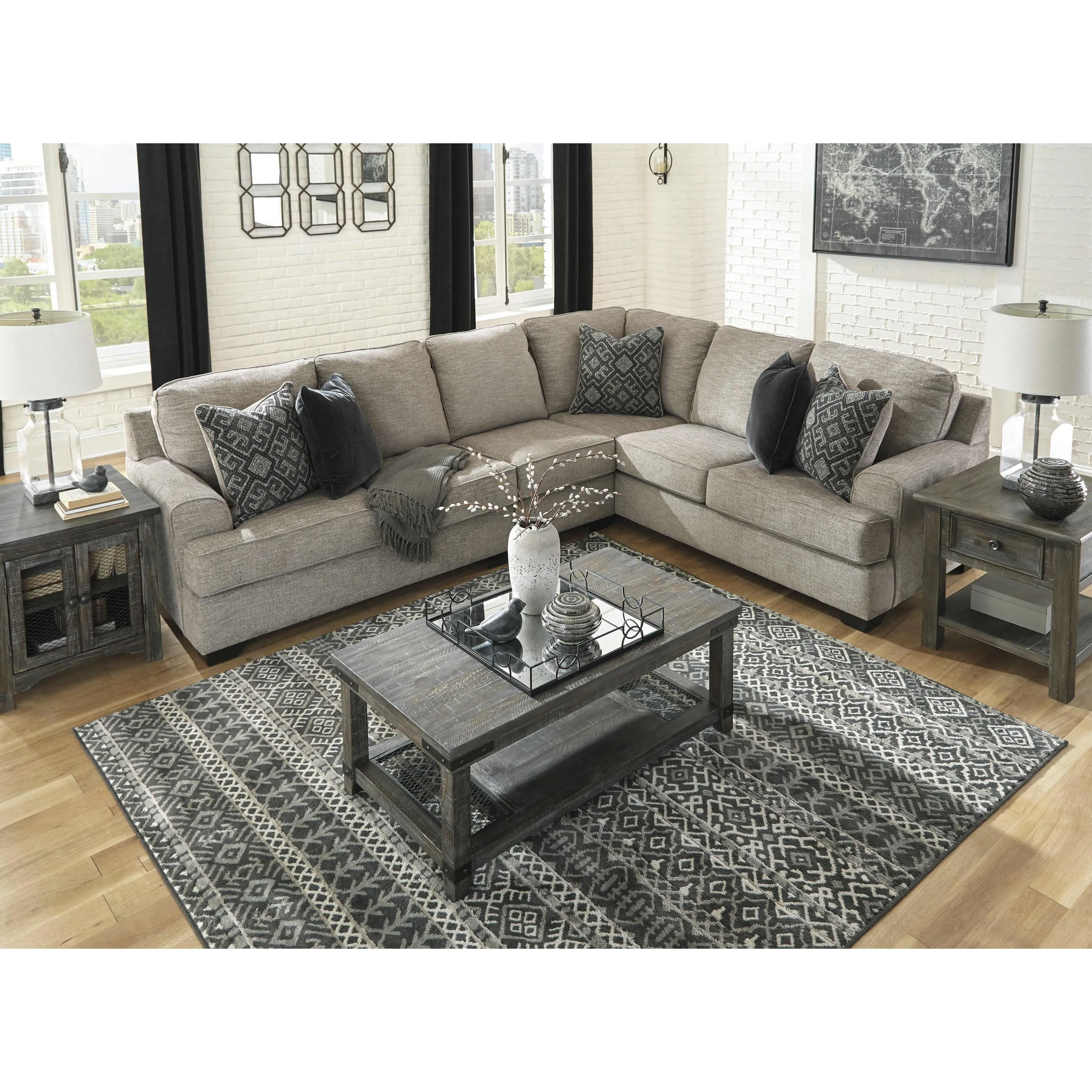 Signature Design by Ashley Bovarian Fabric 3 pc Sectional 5610355/5610346/5610349