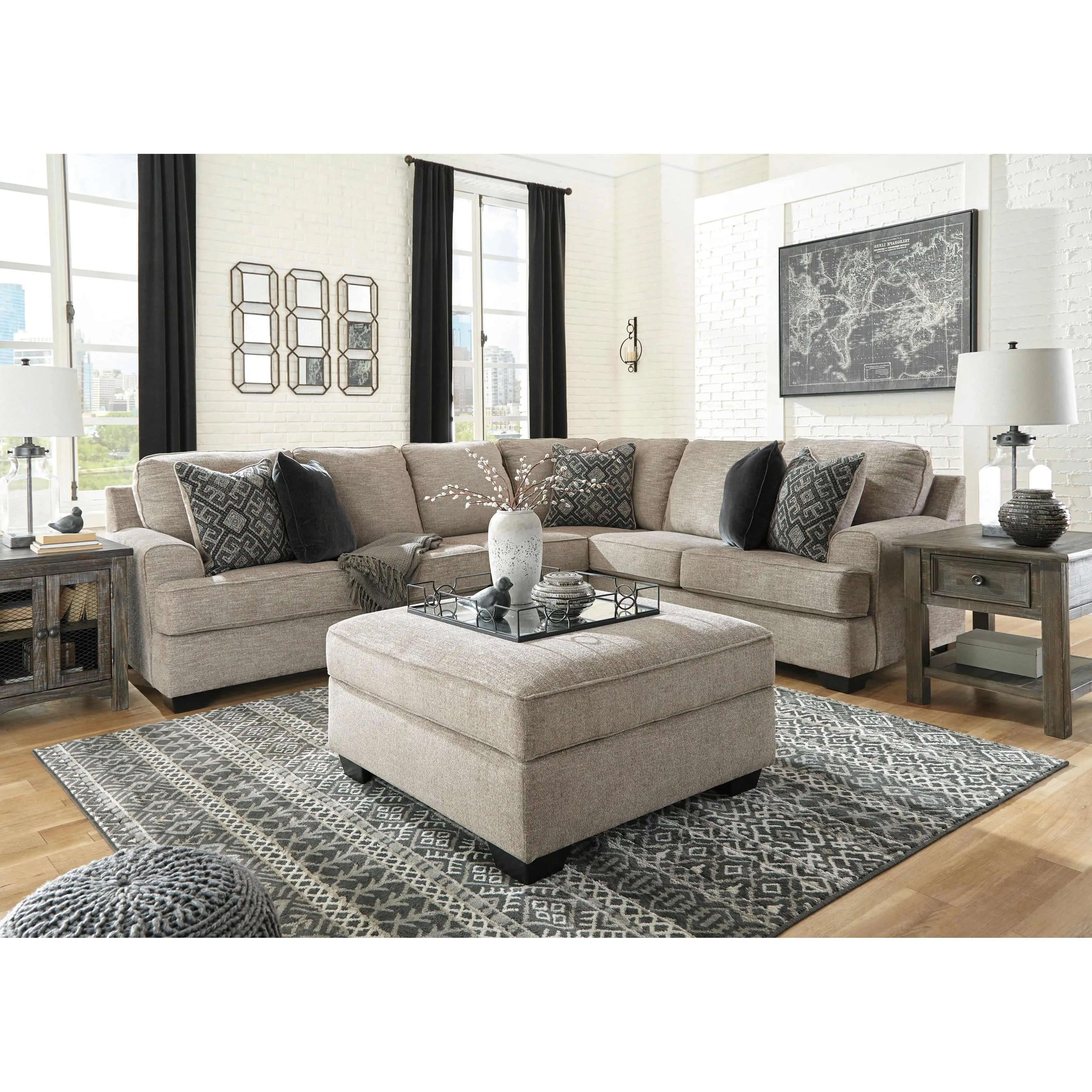 Signature Design by Ashley Bovarian Fabric 3 pc Sectional 5610355/5610346/5610349