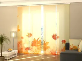 Sliding Panel Curtain Autumn Maple Leaves