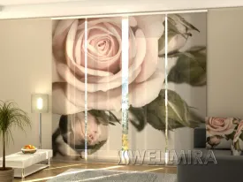 Sliding Panel Curtain Beautiful Rose with Buds