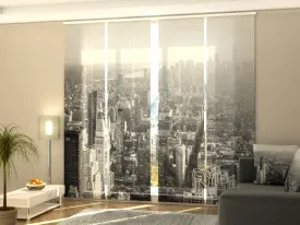 Sliding Panel Curtain Black and White Manhattan