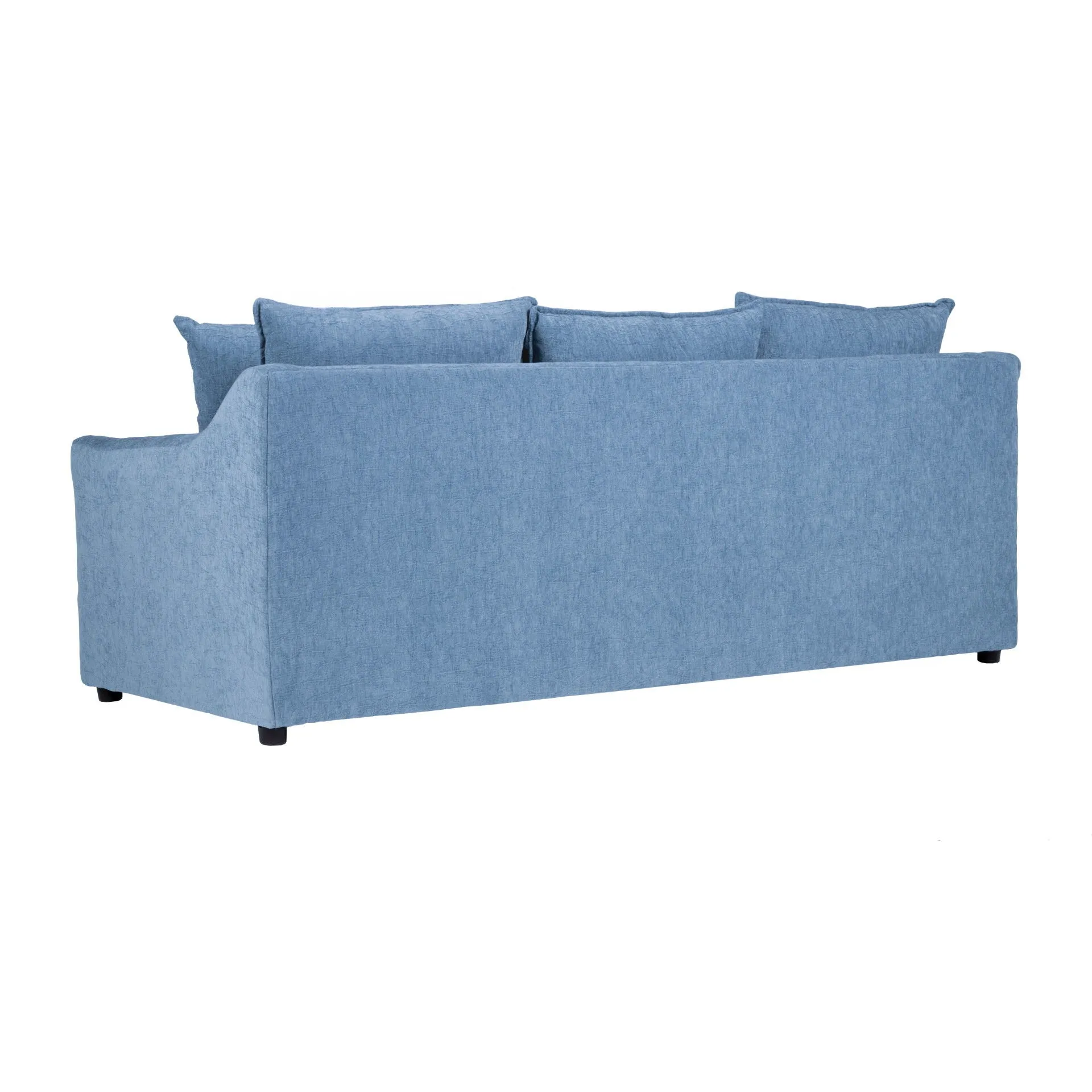 Sylvie - Sofa With 4 Accent Pillows - Slate Blue