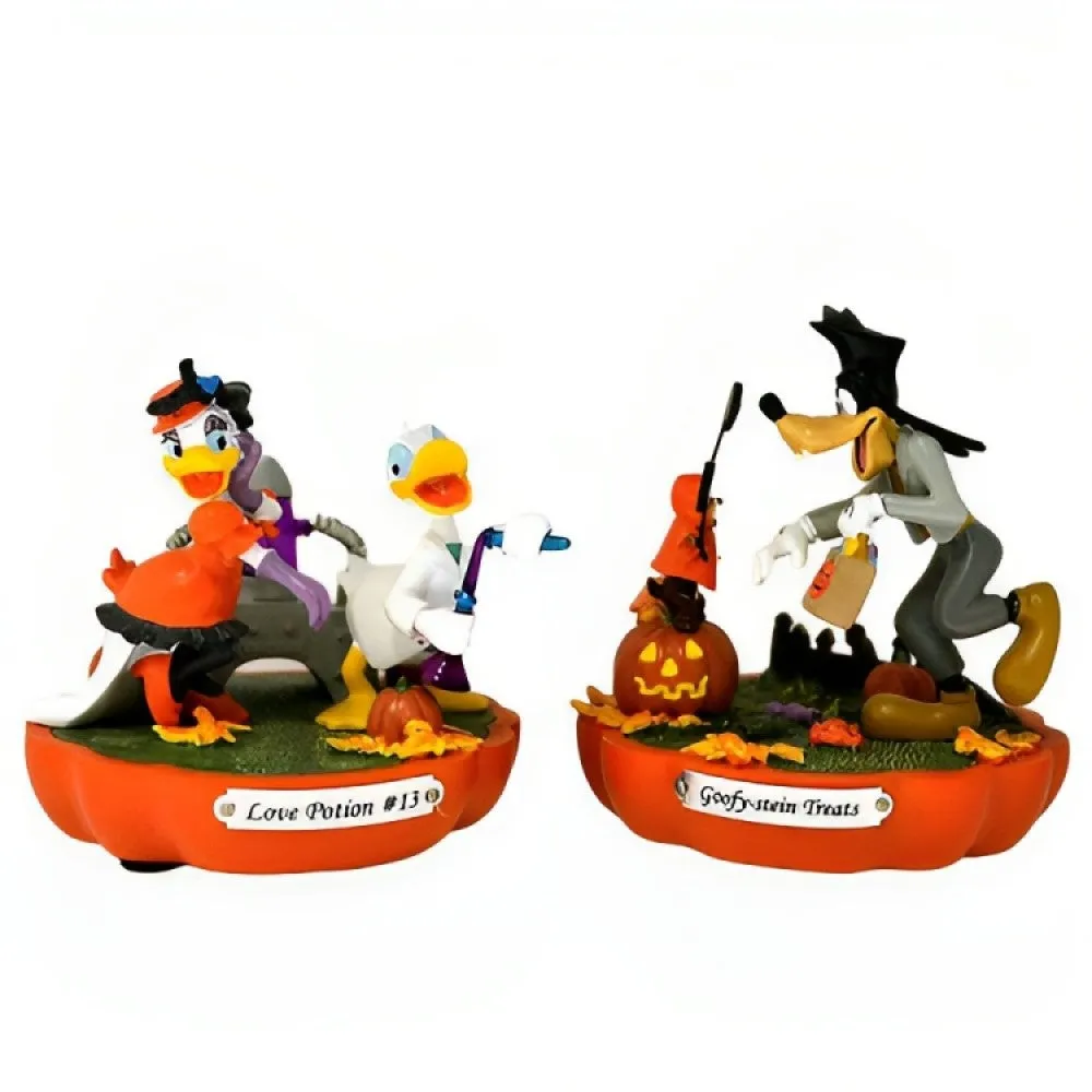 The Bradford Exchange 2-Pack Goofy-stein Treats & Love Potion #13 from Disney Spooktacular Halloween Lighted Figurine Collection Issue #5 Handcrafted Hand-painted Characters 3-1/4-inches