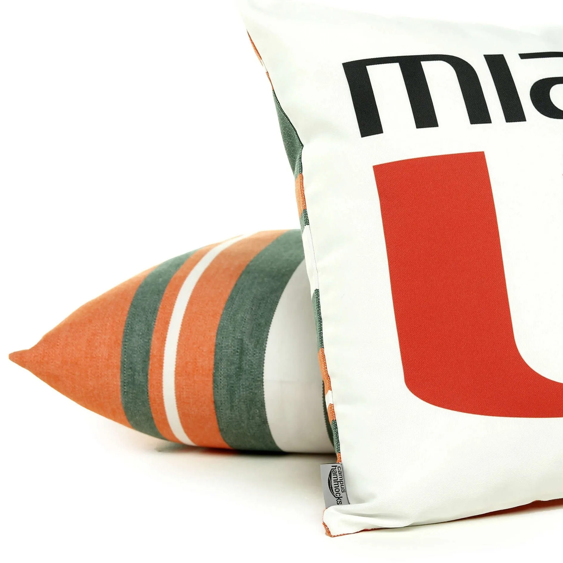 University of Miami Colors Pillow Cover | CANES PILLOW