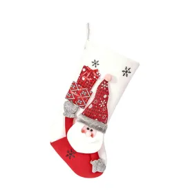 White Santa Christmas Stocking