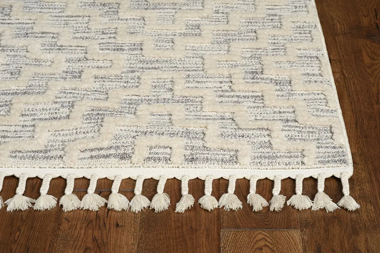 Willow 1104 Ivory Grey Geo Rug