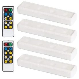 Wireless Led Under Counter Lights 4 Pack With 2 Remote Controls, Under